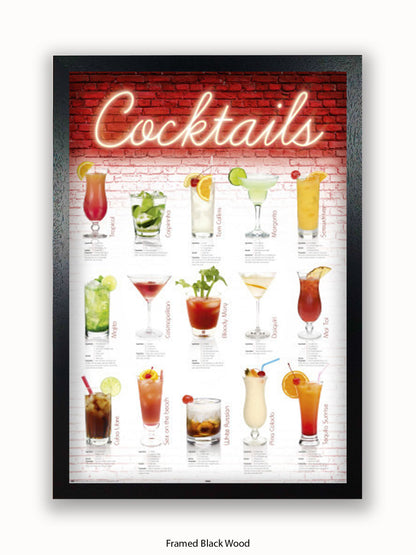 Cocktails English Poster