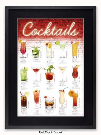 Cocktails English Poster