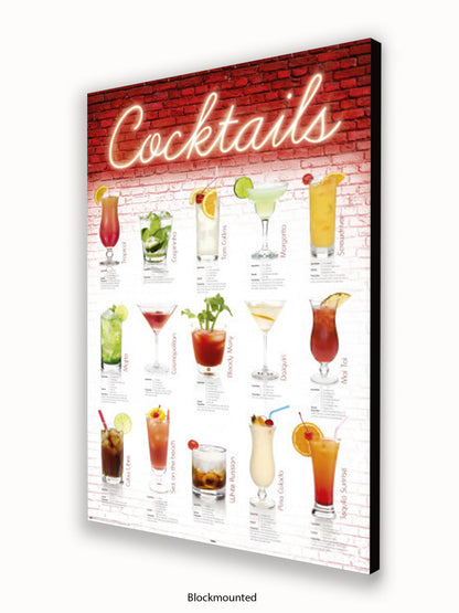 Cocktails English Poster