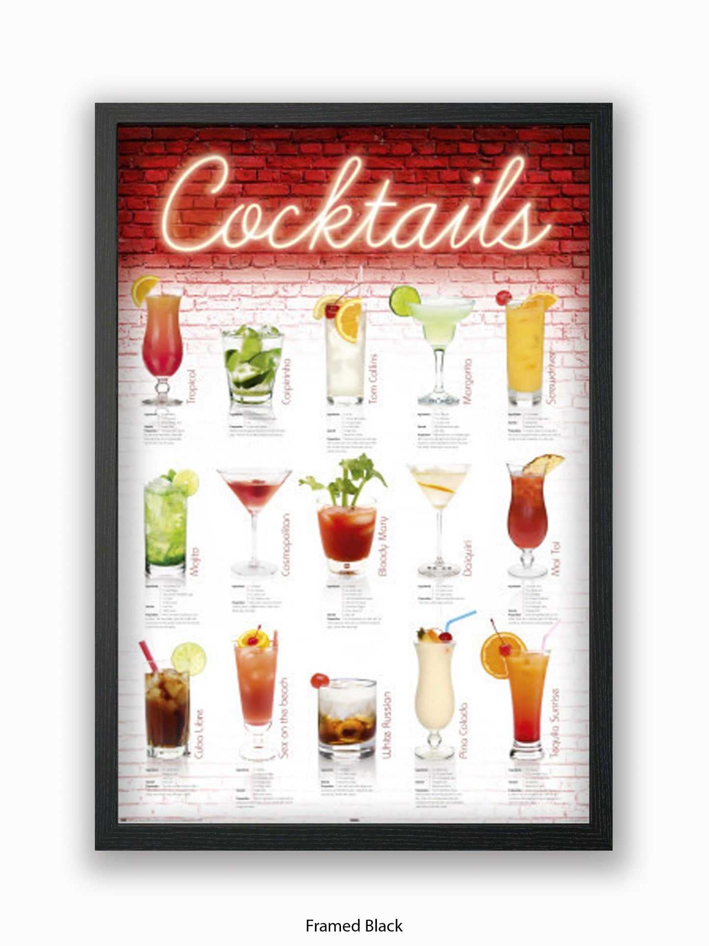 Cocktails English Poster