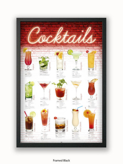 Cocktails English Poster