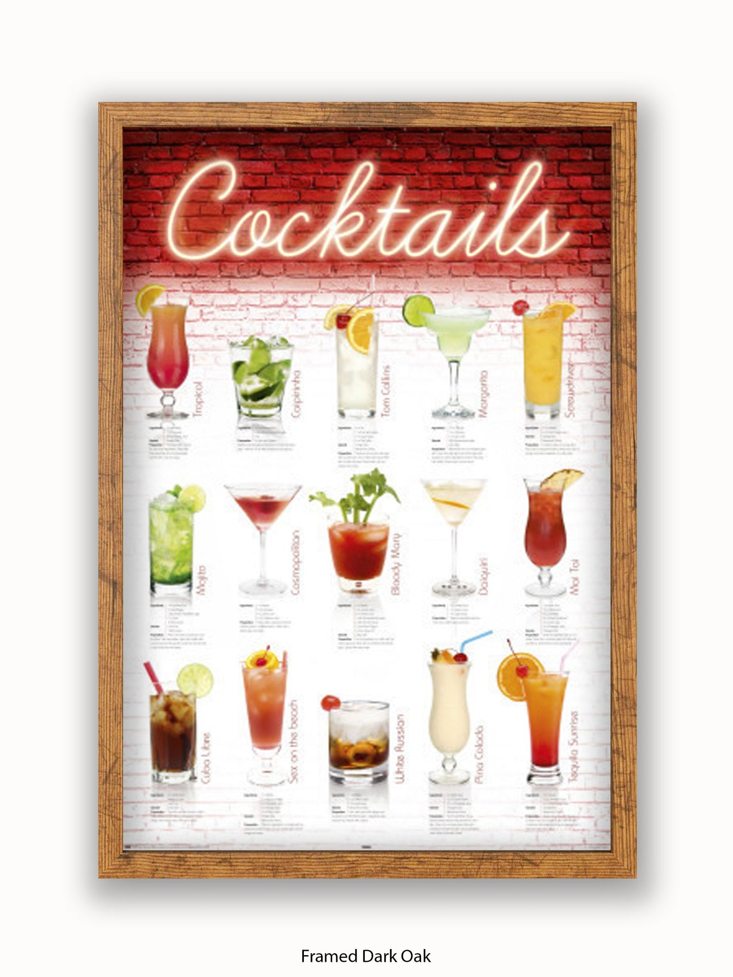Cocktails English Poster