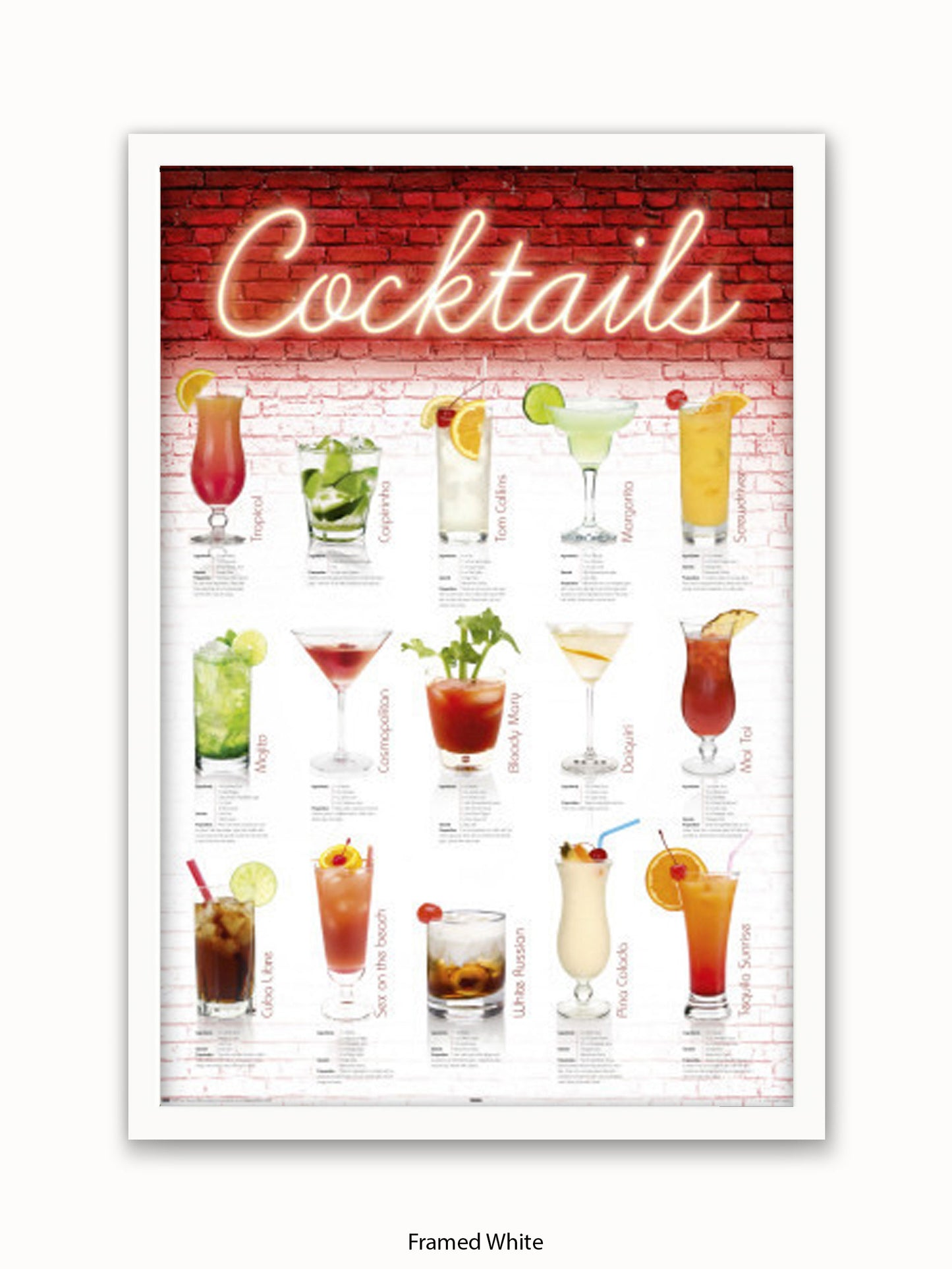 Cocktails English Poster