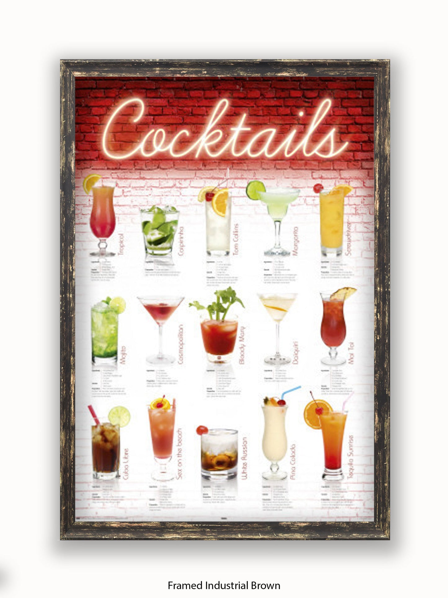 Cocktails English Poster