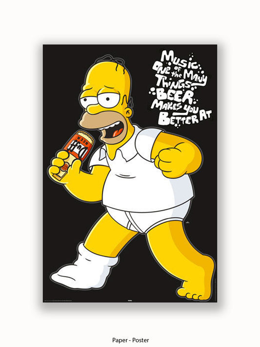 Simpsons  Homer  Music Poster