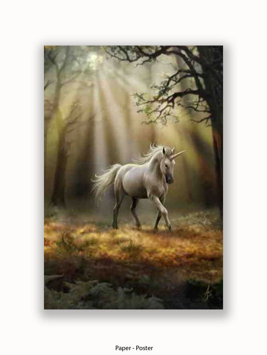 Anne  Stokes  Glimpse  Of  The  Unicorn Poster