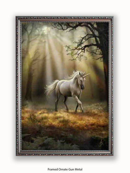 Anne  Stokes  Glimpse  Of  The  Unicorn Poster