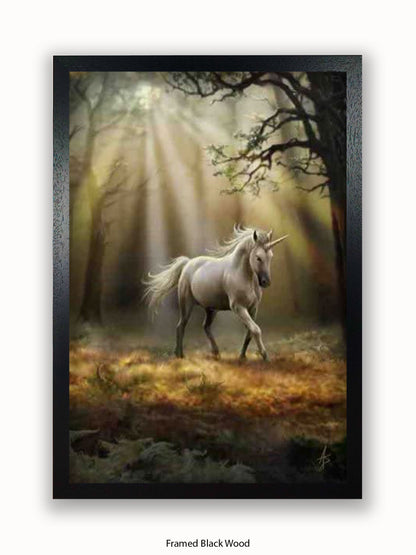 Anne  Stokes  Glimpse  Of  The  Unicorn Poster