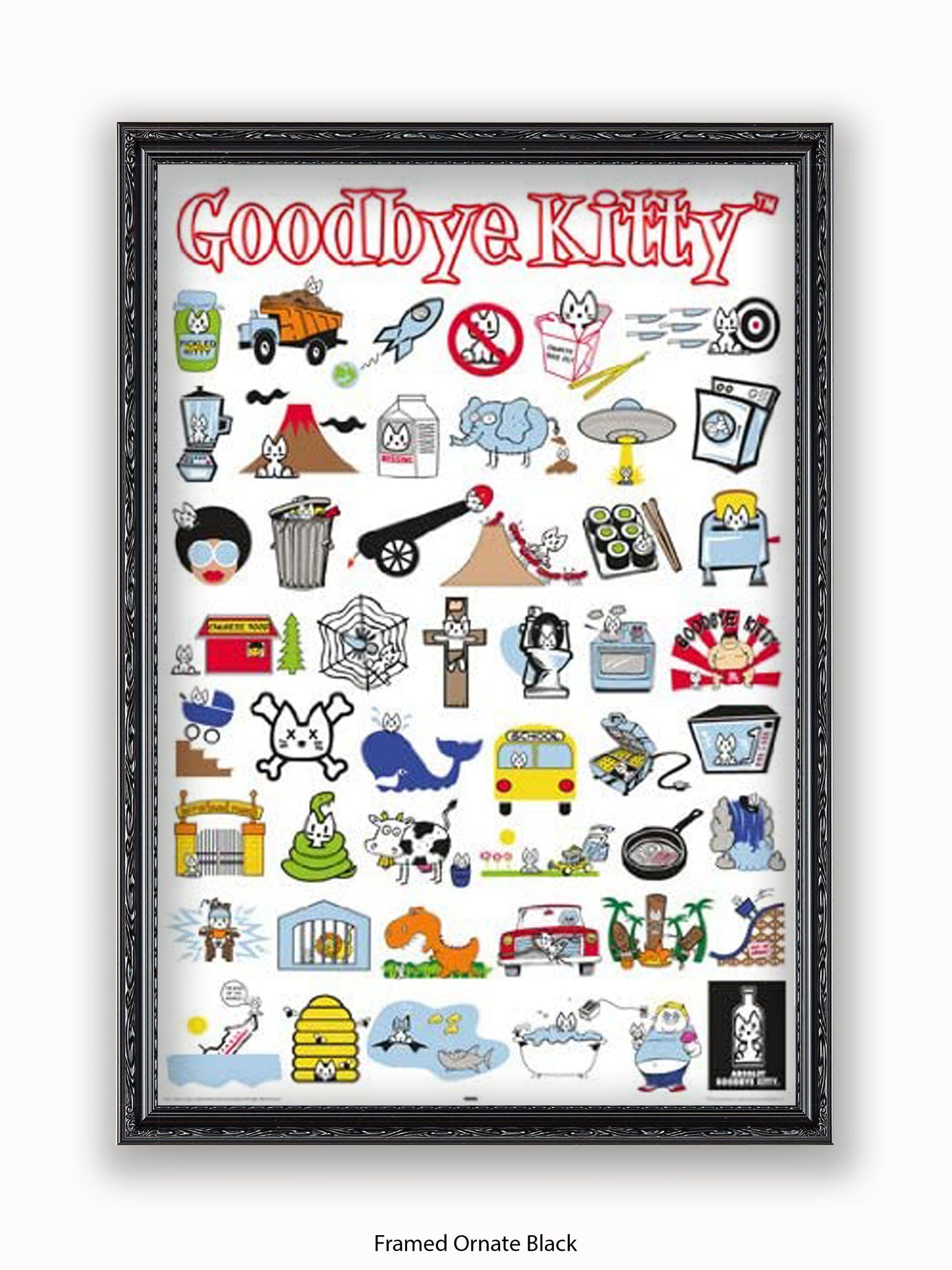 Hello Kitty Goodbye Collage Poster