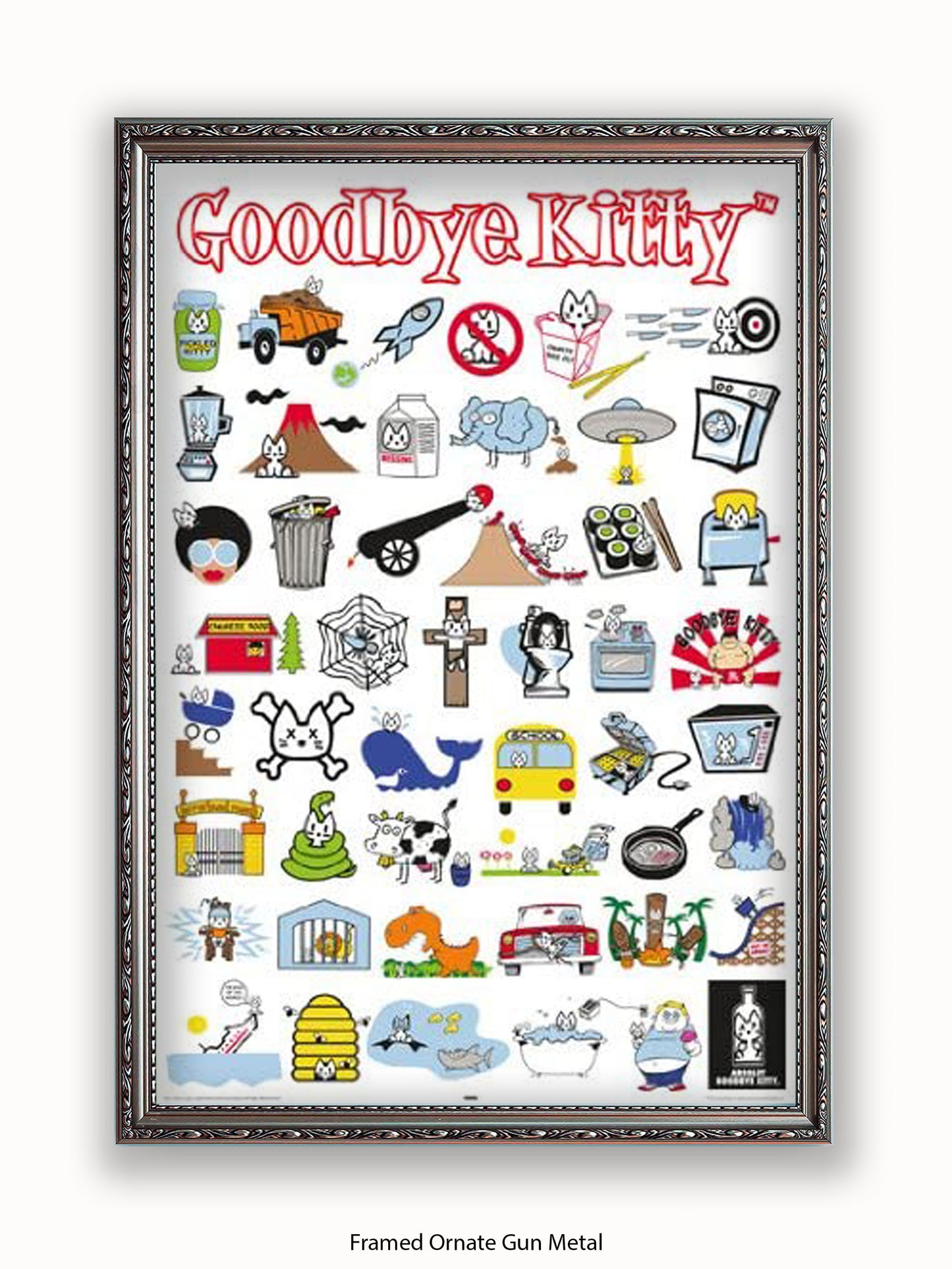 Hello Kitty Goodbye Collage Poster