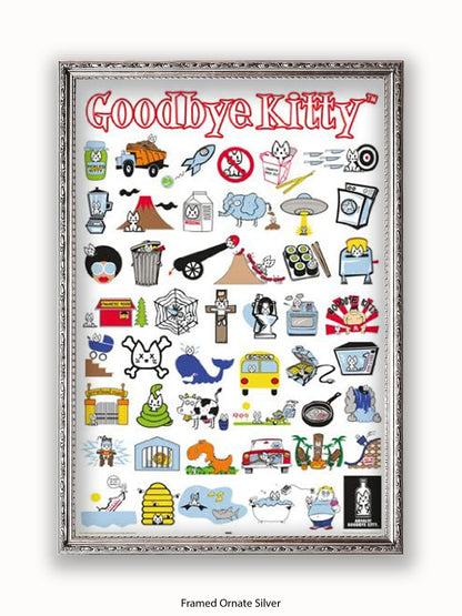 Hello Kitty Goodbye Collage Poster