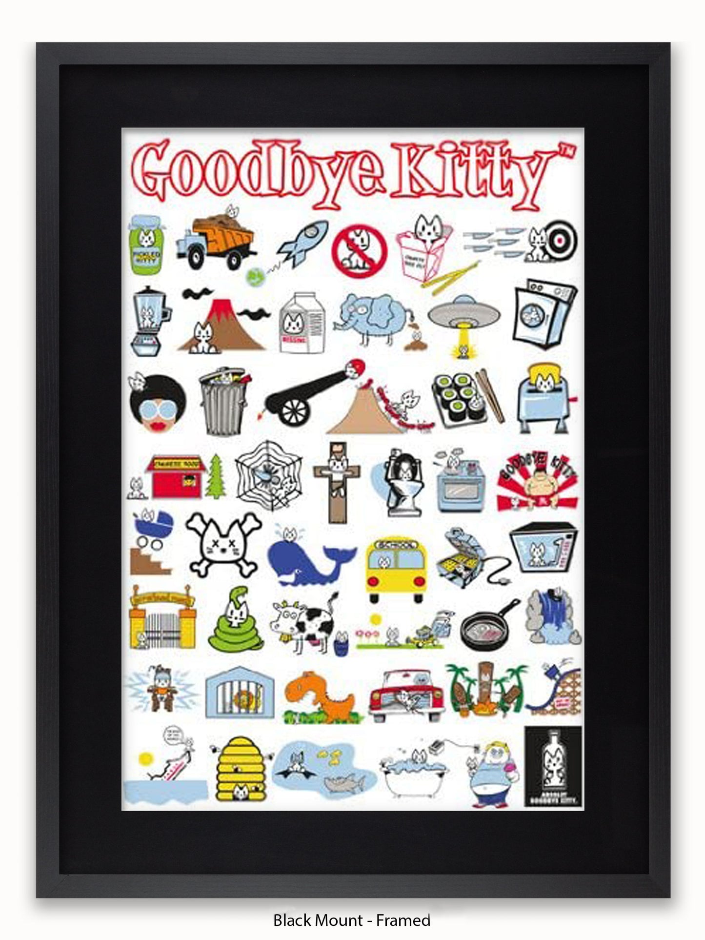 Hello Kitty Goodbye Collage Poster