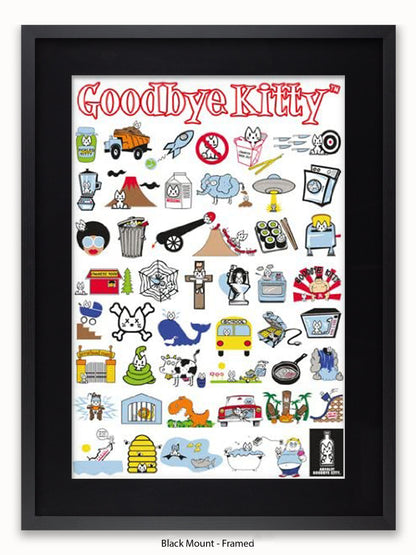 Hello Kitty Goodbye Collage Poster