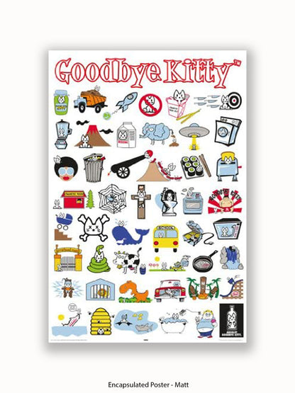 Hello Kitty Goodbye Collage Poster