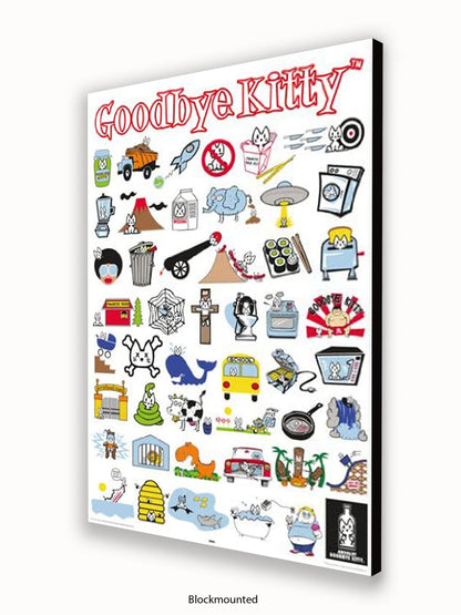 Hello Kitty Goodbye Collage Poster