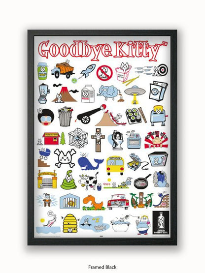 Hello Kitty Goodbye Collage Poster