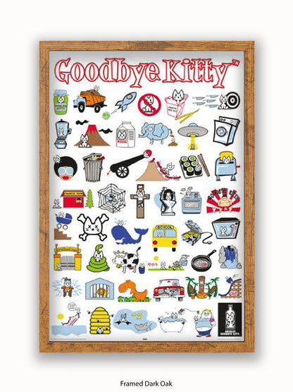 Hello Kitty Goodbye Collage Poster