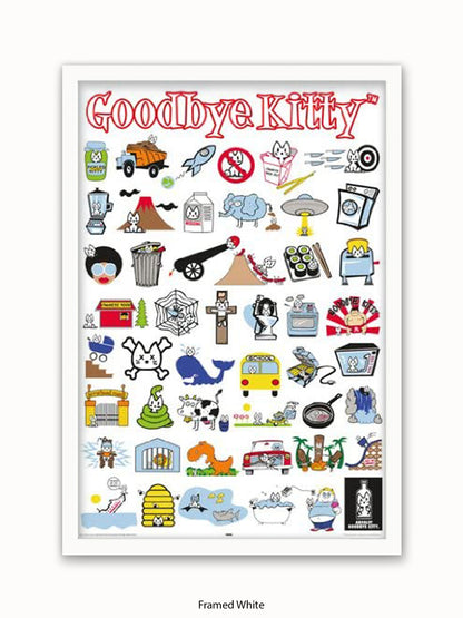 Hello Kitty Goodbye Collage Poster