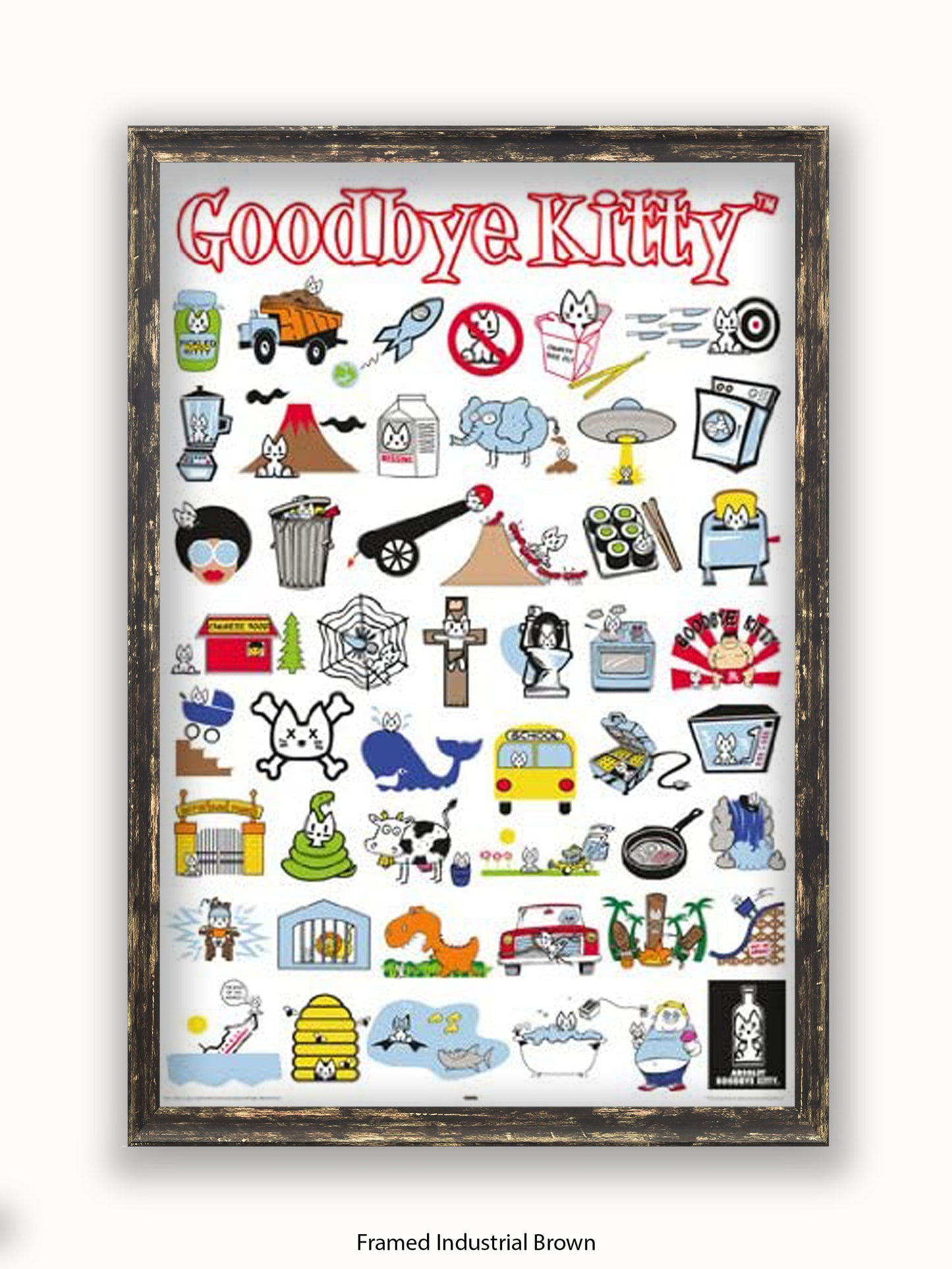 Hello Kitty Goodbye Collage Poster