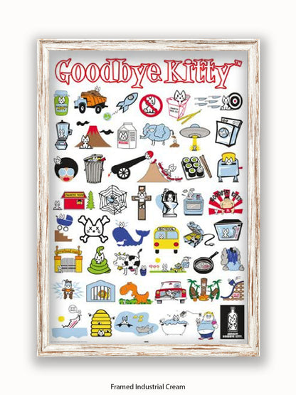 Hello Kitty Goodbye Collage Poster