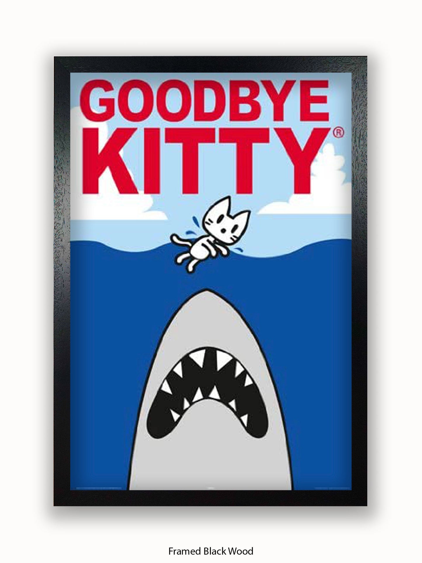 Hello Kitty Goodbye Kitty Shark Poster