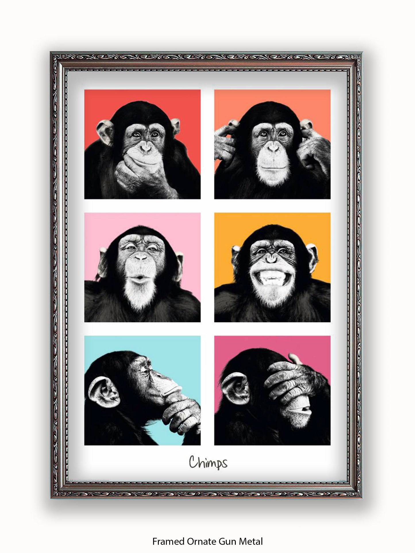 Chimps Pop Art Poster