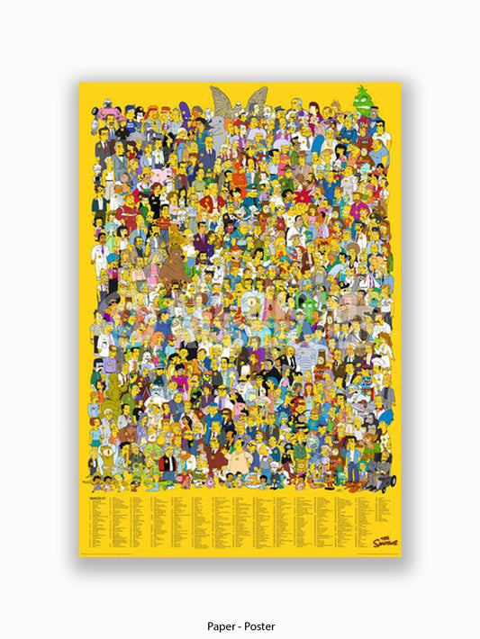 Simpsons  All  Characters Poster