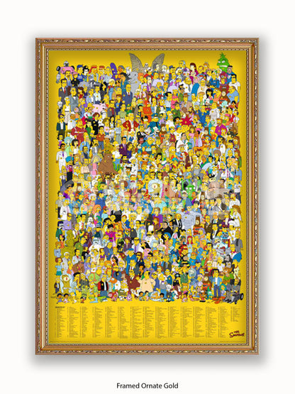 Simpsons  All  Characters Poster