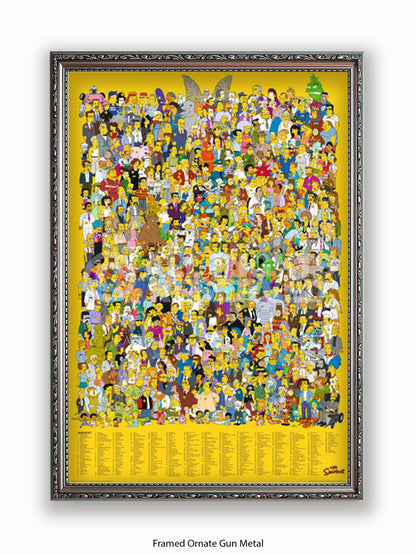 Simpsons  All  Characters Poster