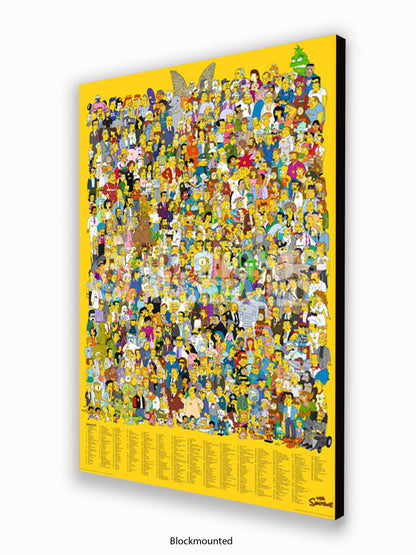 Simpsons  All  Characters Poster