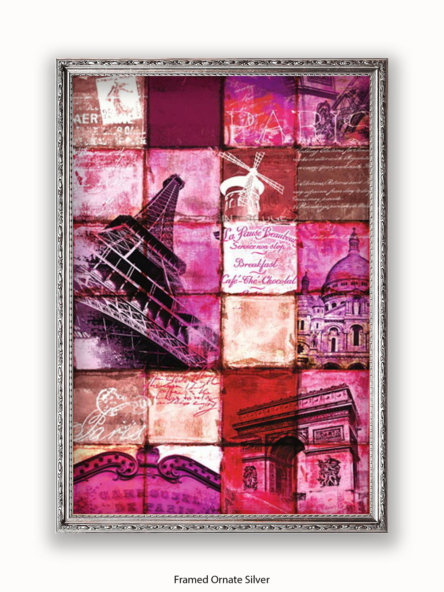 Paris Patchwork Collage Poster