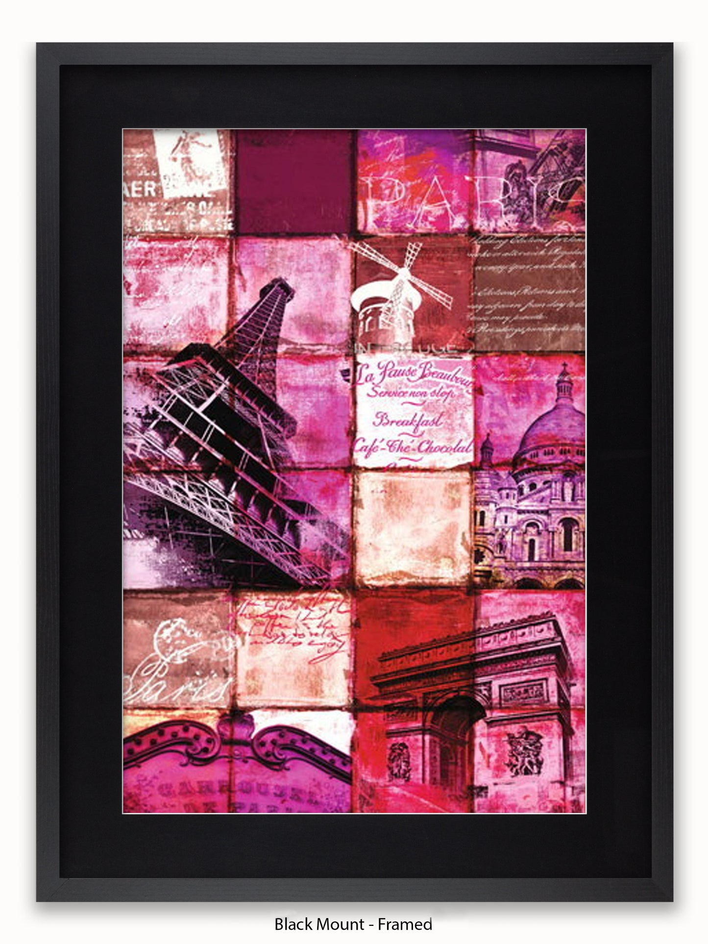Paris Patchwork Collage Poster