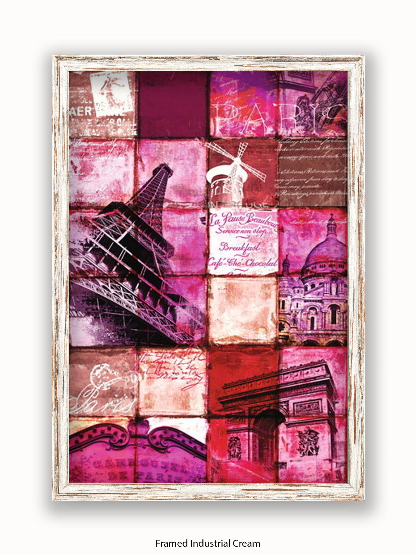 Paris Patchwork Collage Poster