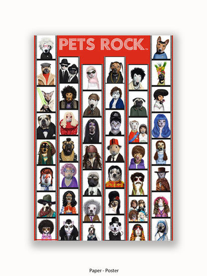 Pets  Rock  Film  Strip Poster