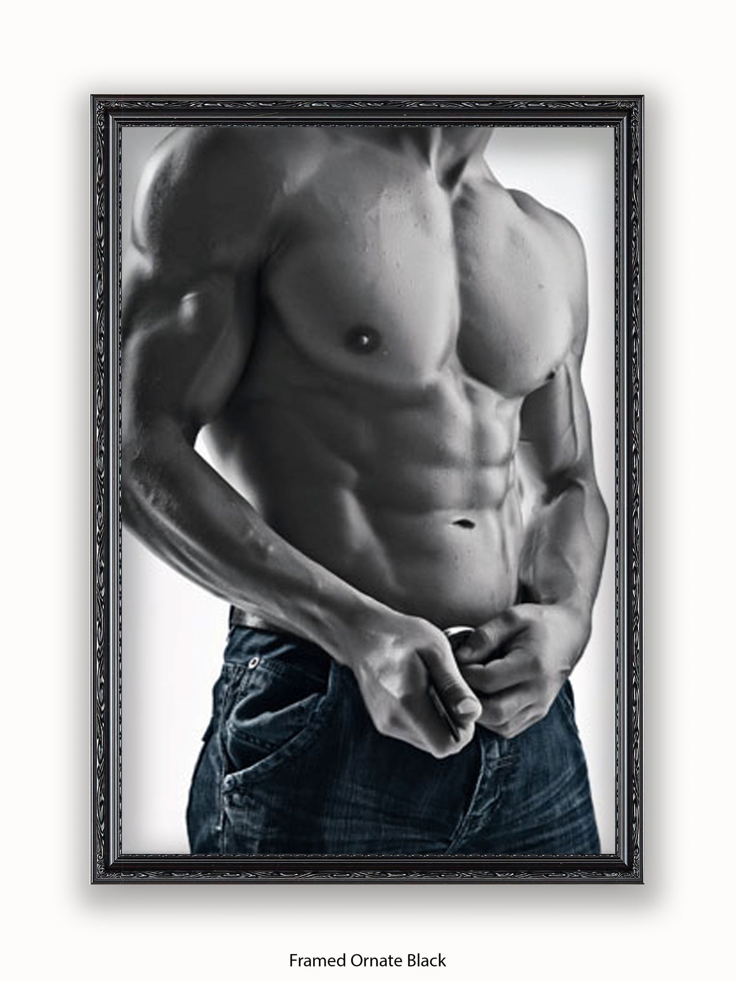 Sexy Man Steel Torso Poster