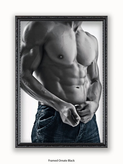 Sexy Man Steel Torso Poster