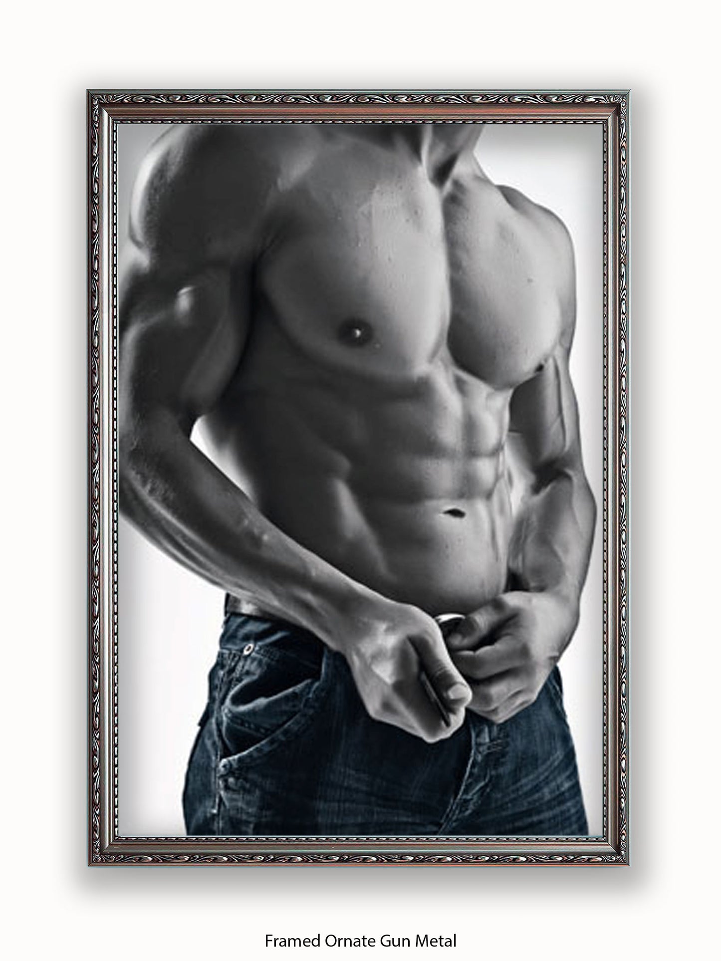 Sexy Man Steel Torso Poster
