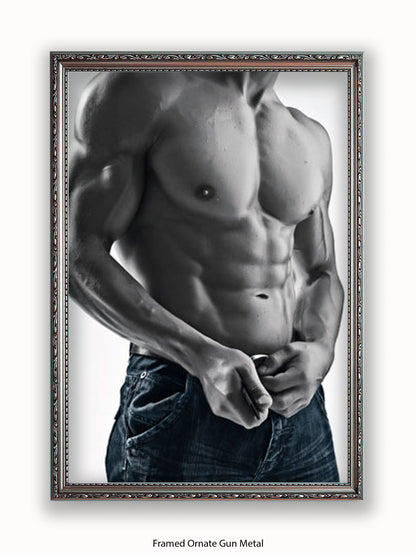 Sexy Man Steel Torso Poster