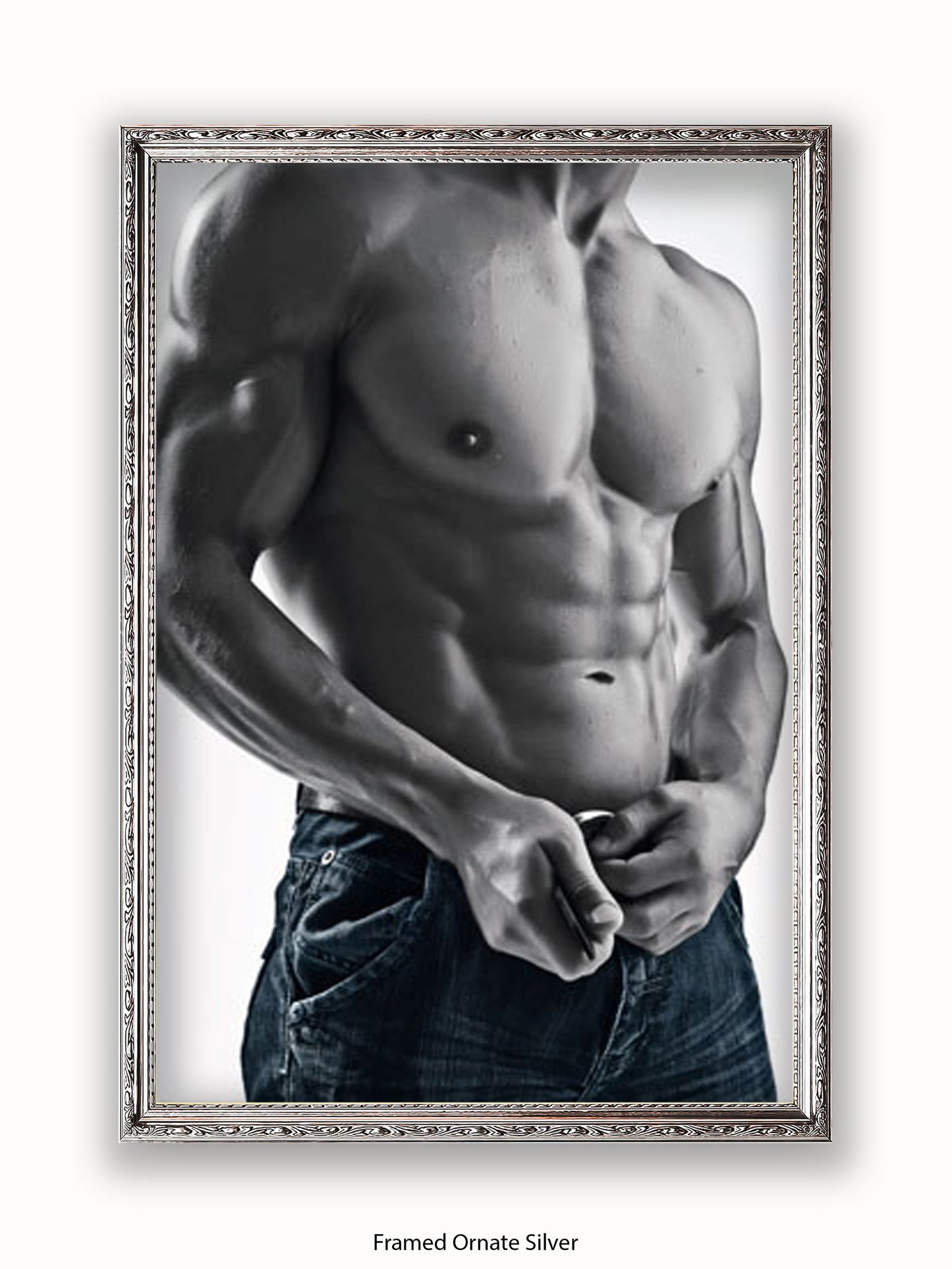 Sexy Man Steel Torso Poster