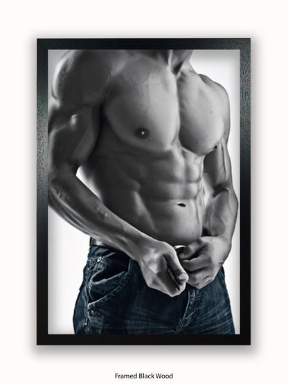 Sexy Man Steel Torso Poster
