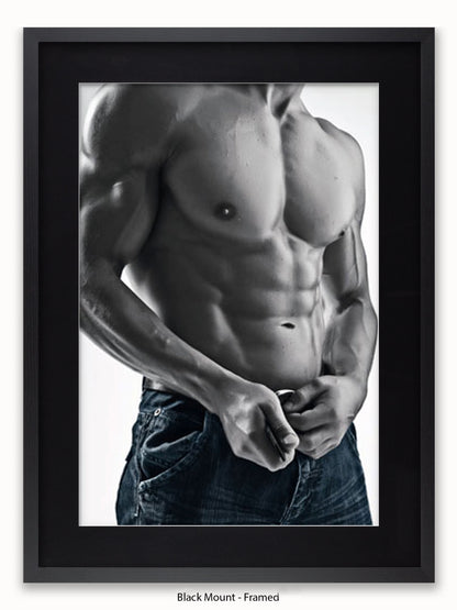 Sexy Man Steel Torso Poster