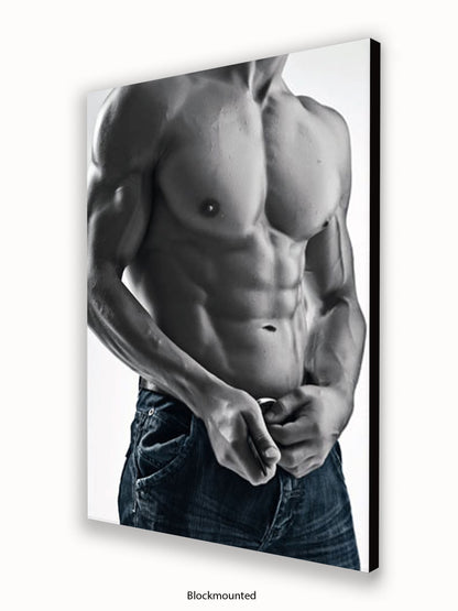 Sexy Man Steel Torso Poster