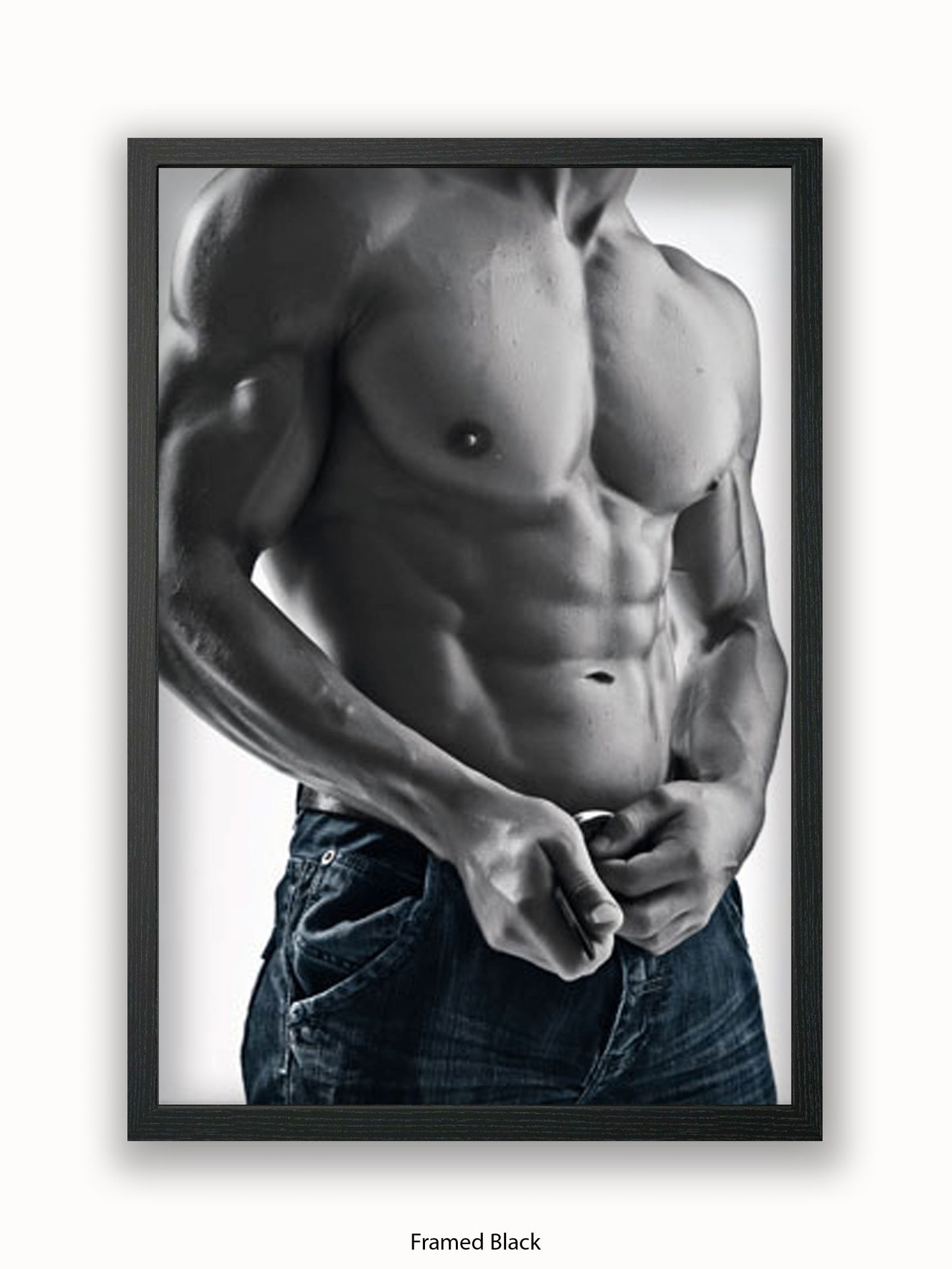 Sexy Man Steel Torso Poster