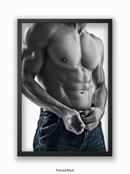 Sexy Man Steel Torso Poster