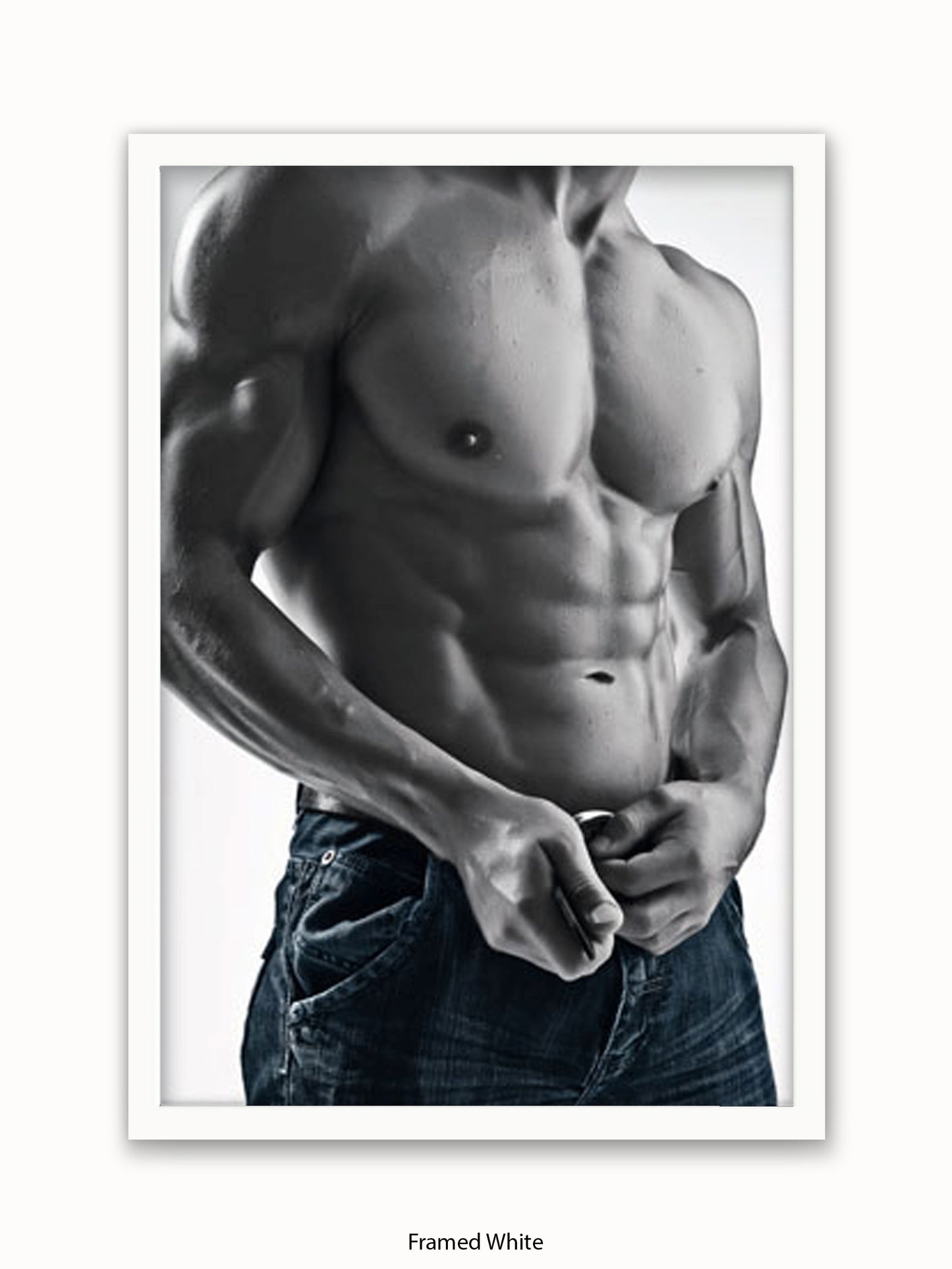 Sexy Man Steel Torso Poster