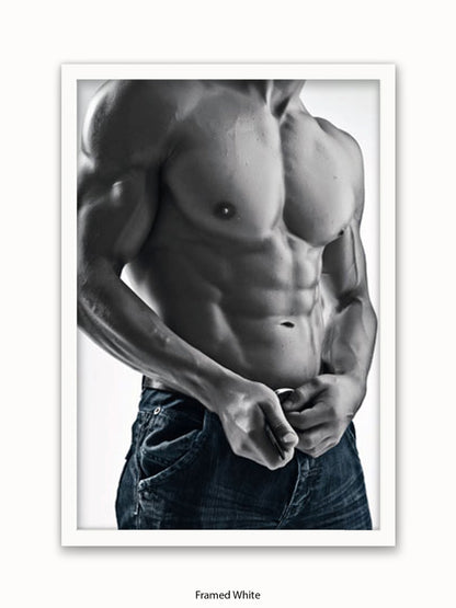 Sexy Man Steel Torso Poster
