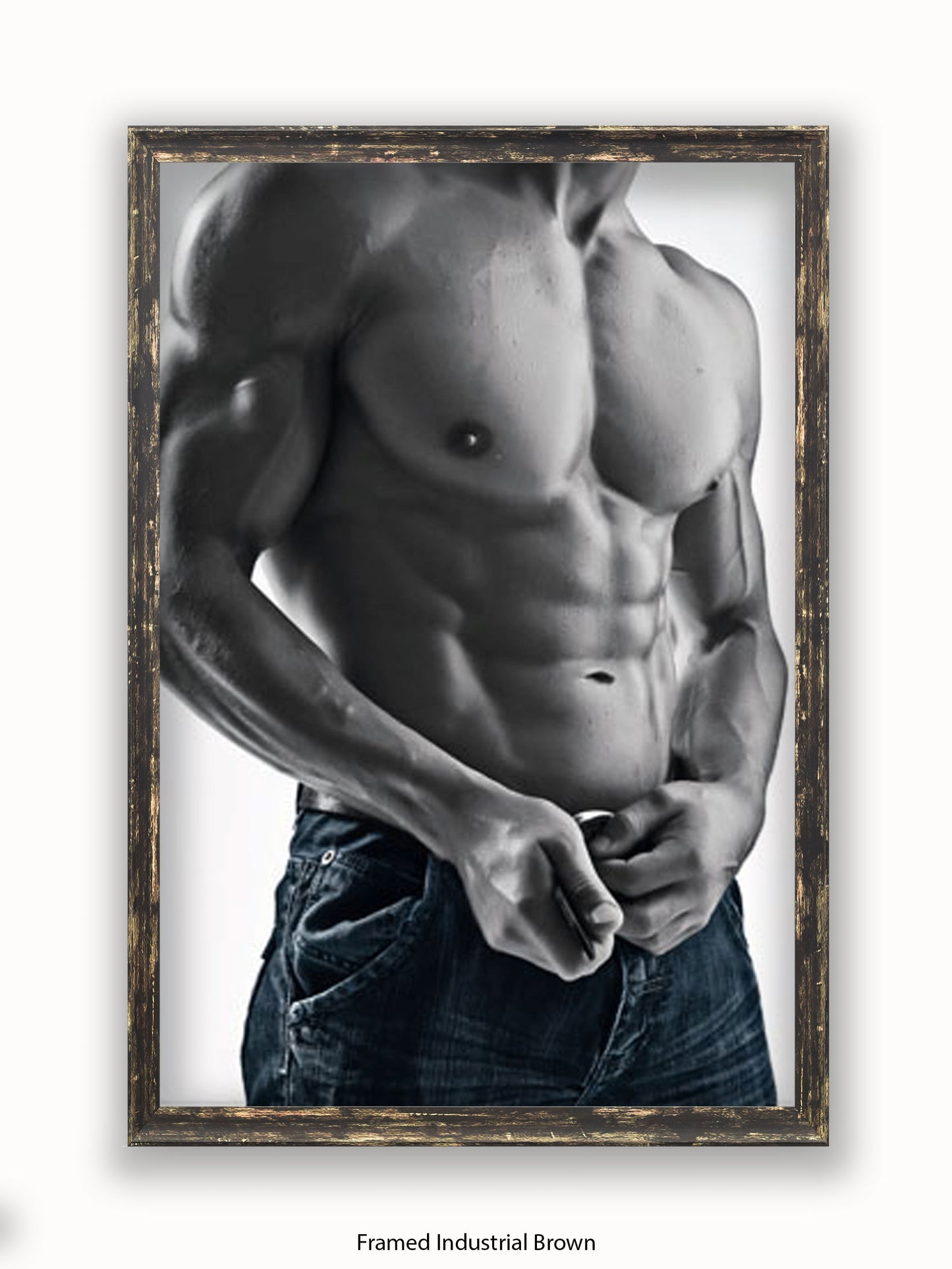 Sexy Man Steel Torso Poster