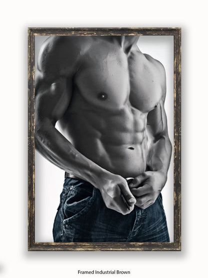 Sexy Man Steel Torso Poster