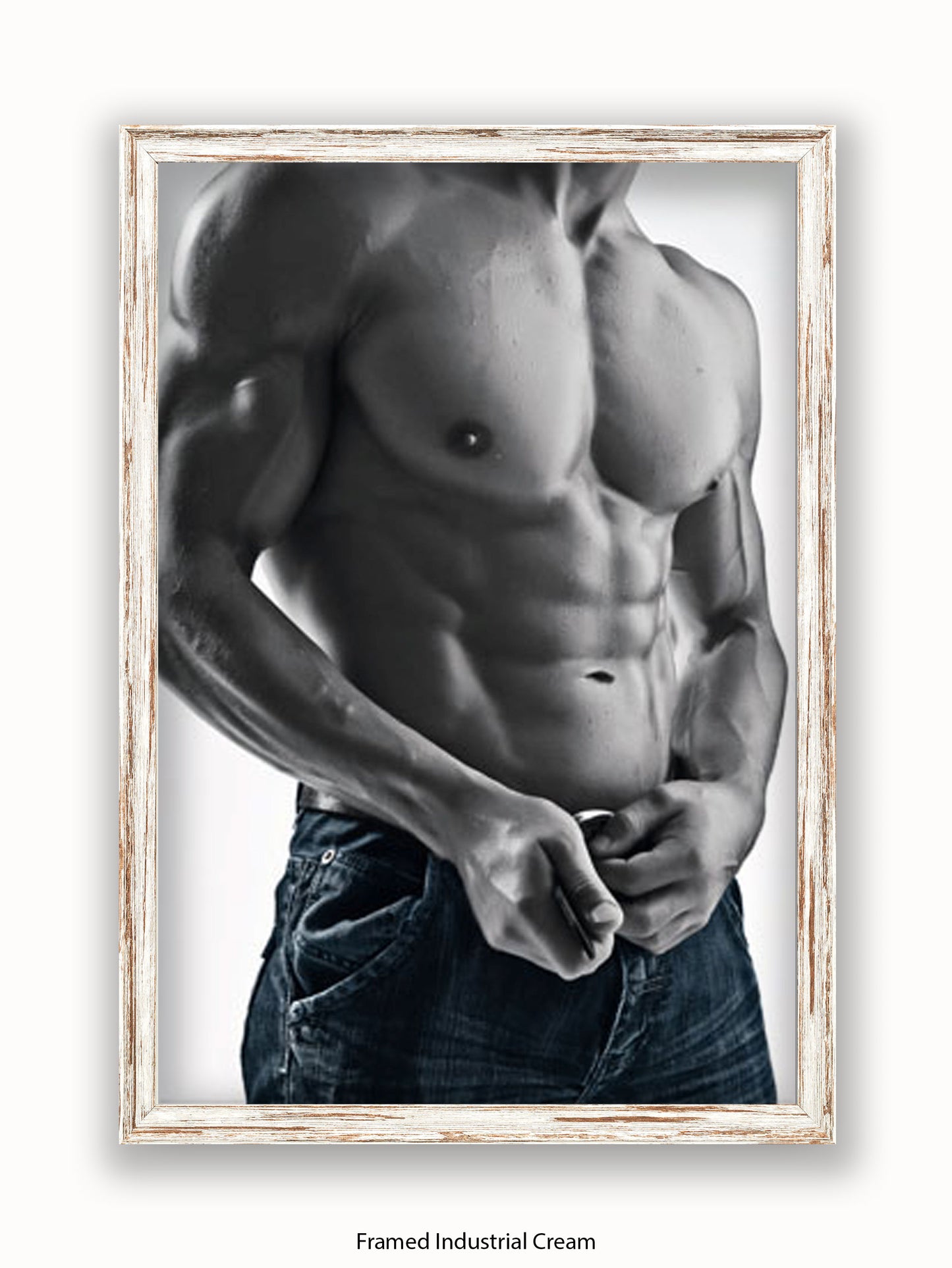 Sexy Man Steel Torso Poster