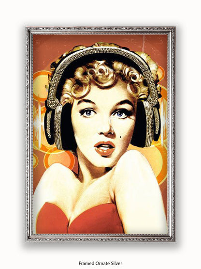 Marilyn  Monroe  Headphones Poster